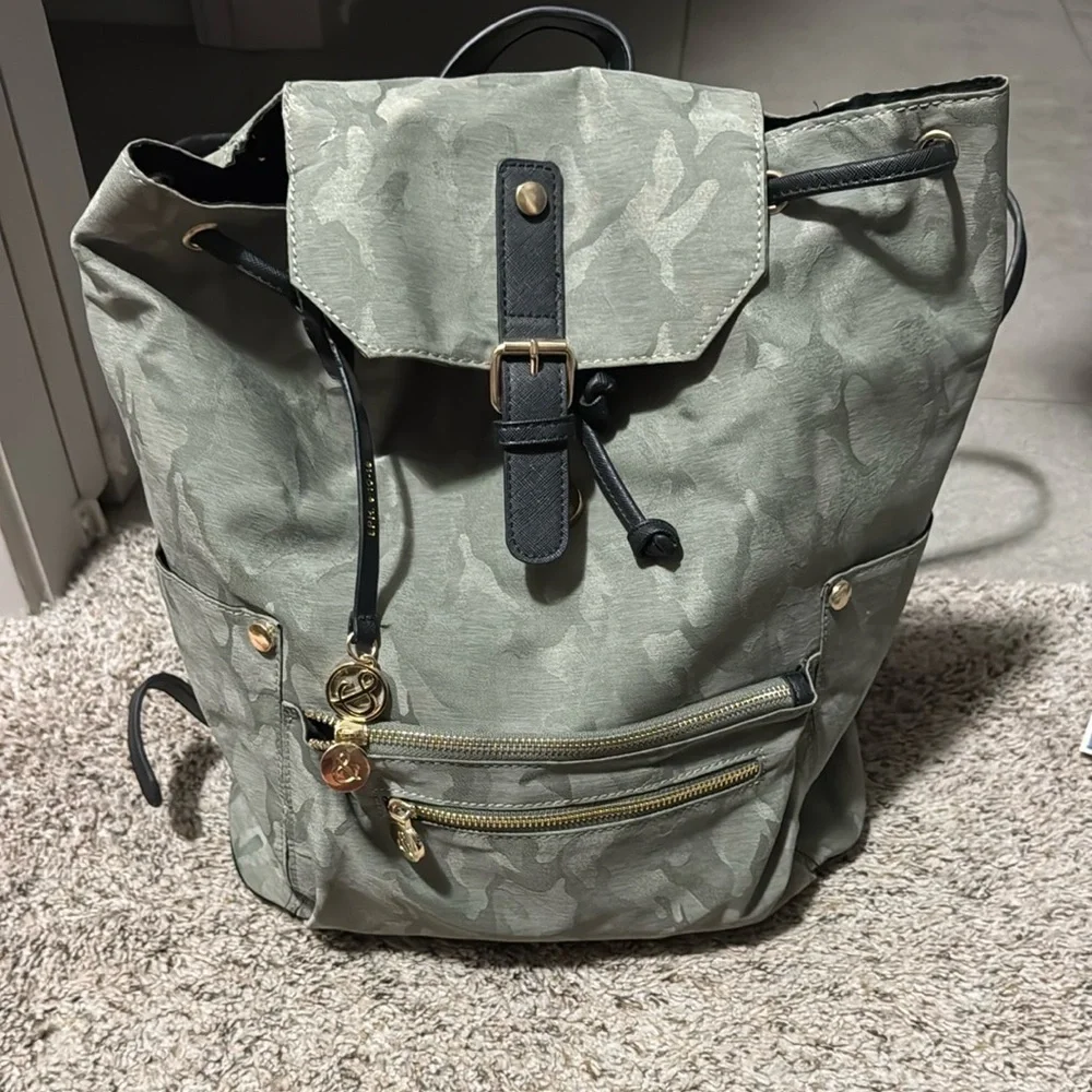 Camouflage Backpack with Black Accents